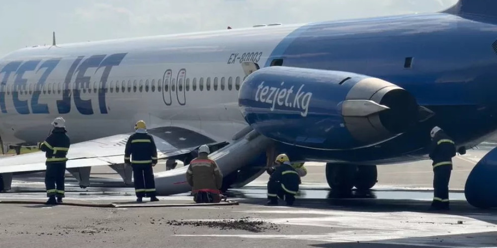Названа причина аварии самолета TezJet в «Манасе»: сломалось шасси