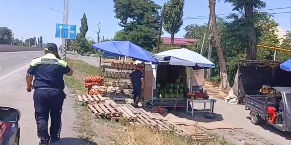 В Чуйской области проводят рейды против торговли вдоль дорог