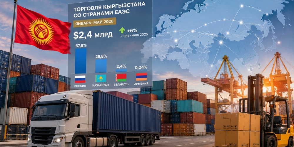 Кыргызстандын ЕАЭБге мүчө мамлекеттер менен өз ара соода жүгүртүүсү $2,4 млрд ашты