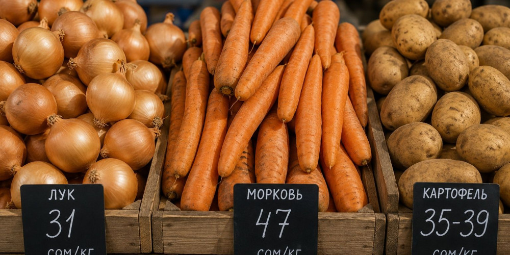 Лук – 31 сом, морковь – 47: в Антимонопольной службе объяснили рост цен