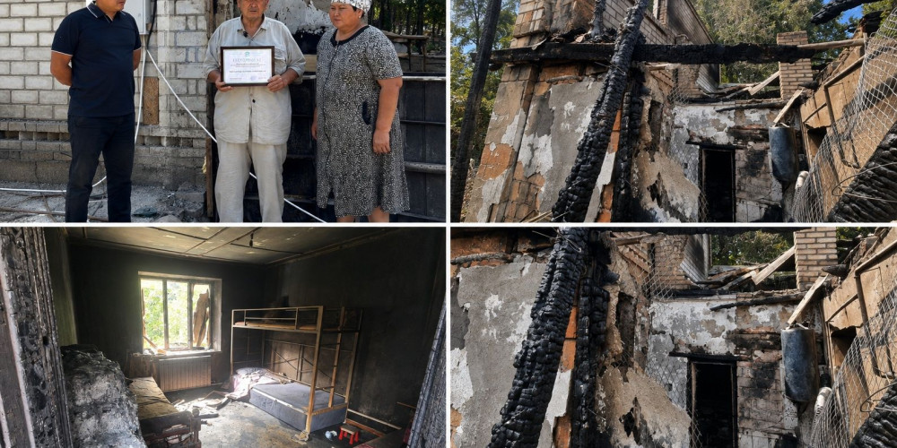 Житель Чуйской области получил 400 тыс. сомов страховки после пожара в доме