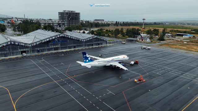 Аэропорт Каракола впервые принял Airbus A320 после масштабной реконструкции