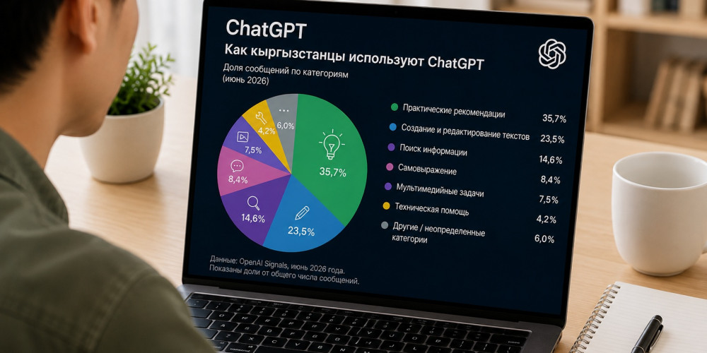 Каждый третий запрос кыргызстанцев в ChatGPT связан с практическими советами