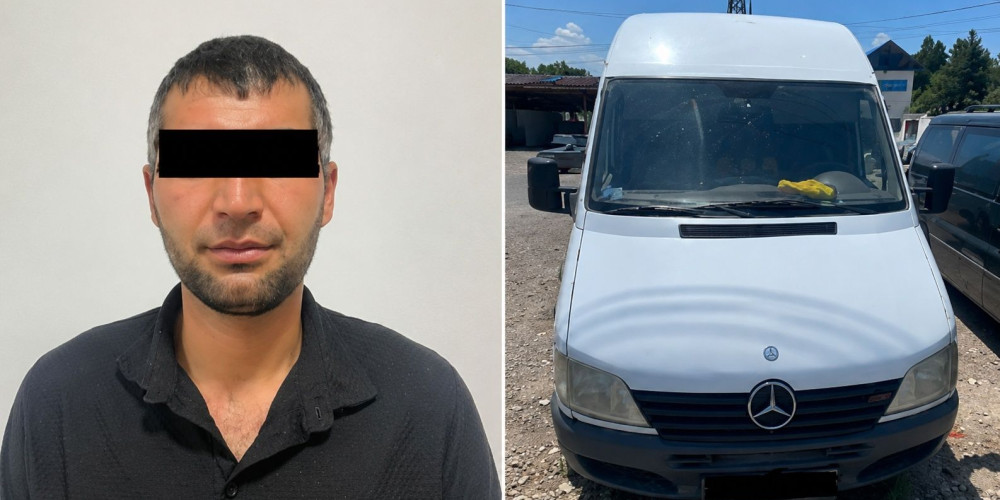 В Оше мужчина угнал Mercedes-Benz Sprinter и раздал прохожим печенье на 94 тыс. сомов