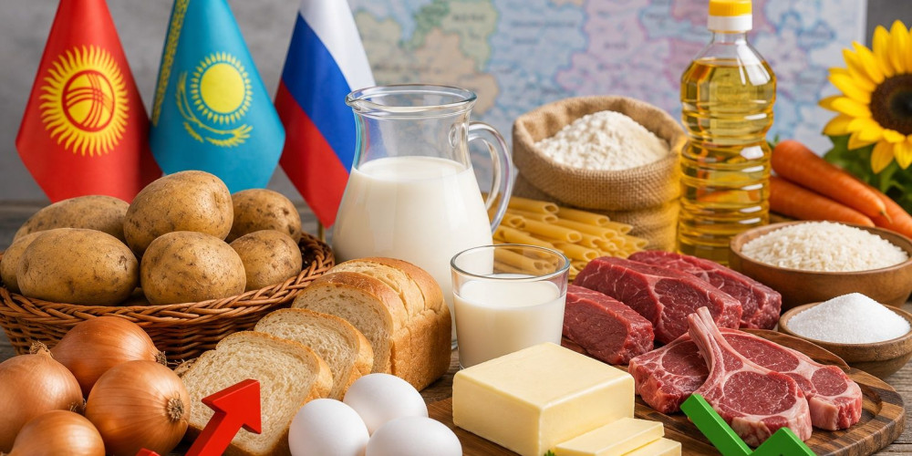 В Кыргызстане подорожали картофель, молоко и яйца, а сливочное масло и мясо подешевели