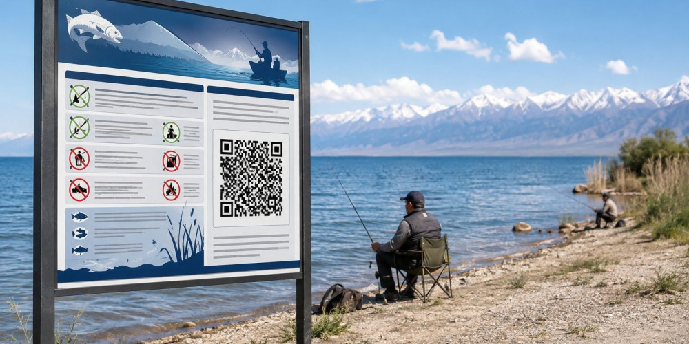 На Иссык-Куле рыболовные билеты можно будет получать по QR-коду