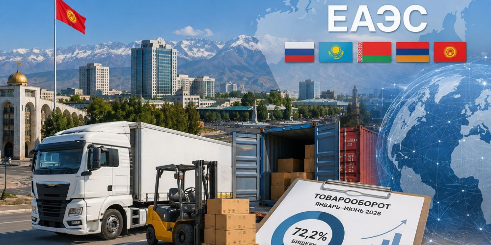 Бишкек обеспечивает более 72% торговли Кыргызстана со странами ЕАЭС