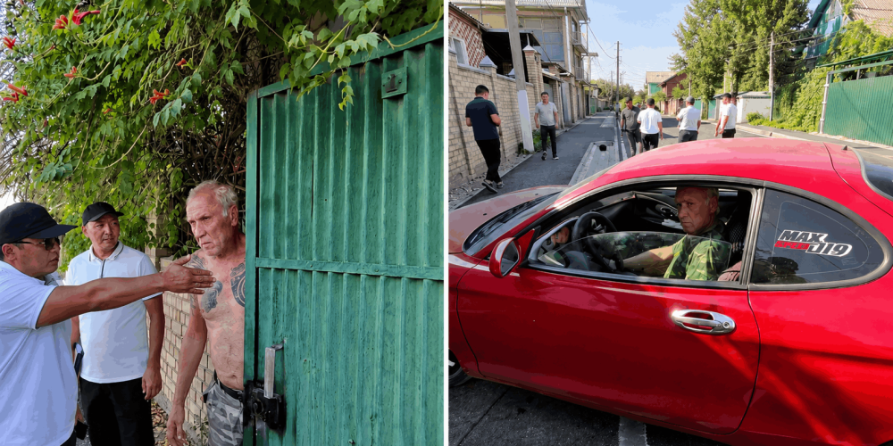 Мэр и вице-мэр Бишкека постучали в ворота дома и потребовали убрать машину с тротуара