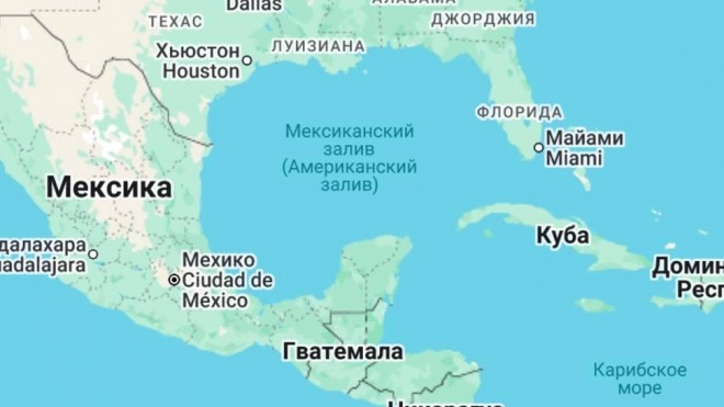 Google официально переименовал Мексиканский залив в Американский