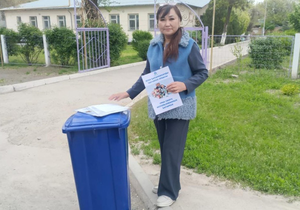 «Сенин Эко зарядың»: эң эски батареяларды чогулткан мектеп жаңы балдар аянтчасын алат