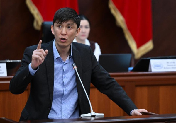 Эрулан Көкүлов спикерге: Сөрөй-пөрөй, тантып деген сөздөрдү айтуу спикердин деңгээлине туура келбейт