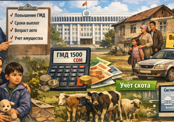 Получать пособие по нуждаемости смогут семьи, у которых доход на одного члена не превышает 1,5 тыс. сомов