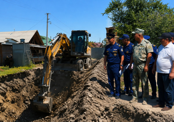 В Таласской области обновляют более 6,3 километра закрытых дренажей
