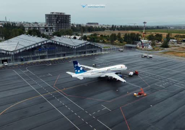 “Каракол” аэропорту биринчи жолу Airbus A320 учагын кабыл алды
