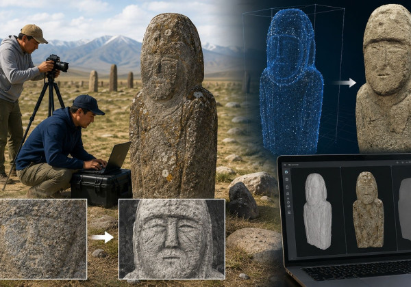 Археологи создадут 3D-модели древних изваяний Кыргызстана