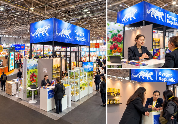 Кыргызстан Париждеги SIAL Paris көргөзмөсүндө улуттук павильонун биринчи жолу көрсөттү