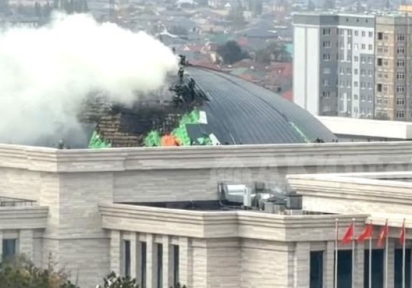 В «Ырыс Ордо» произошло задымление во время работ на крыше