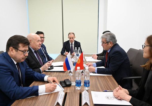 Мамкатчы Сүйүнбек Касмамбетов Россия Президентинин атайын өкүлү Михаил Швыдкой менен жолугушту